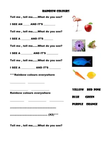 Song: the rainbow colours