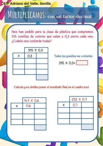 Cuentas multiplicar con decimales1a
