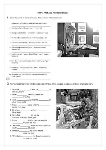 Simple past vs. past continuous