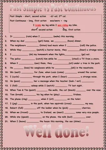 Past Simple vs Past Continuous