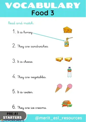 Food - Read and match