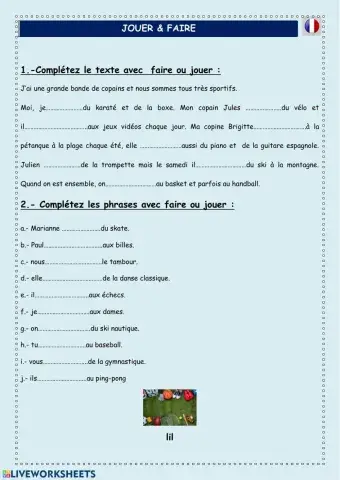 Faire & Jouer activités