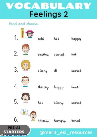 Feelings - Read and choose