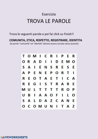 Scheda conclusiva del 3° incontro Webinar - 14 febbraio 2020