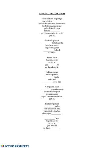 Aske maitte hutsuneak bete