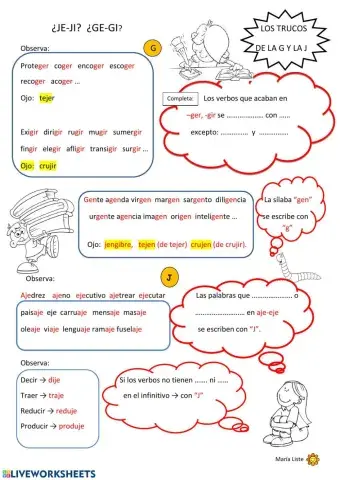 Los trucos de la G y la J