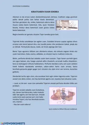 Kiratsaren usain ederra