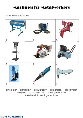 Machines for metalworkers