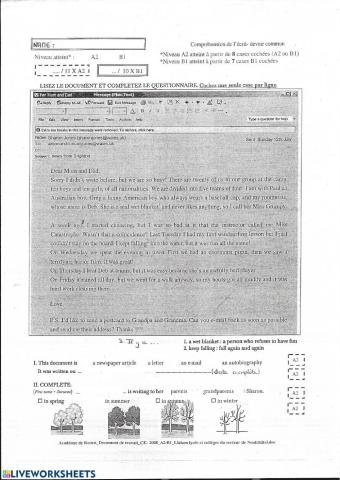 Email from Sharon Jones