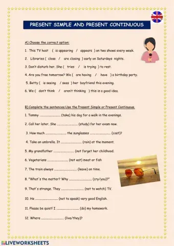 Present simple & present continuous