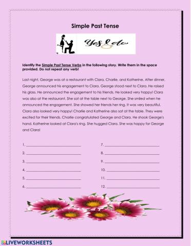 Identifying Simple Past Tense