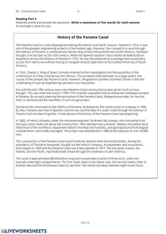 LanguageCert sample B2 exam, reading