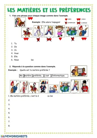 Les matières et les préférences2