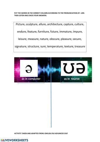 Pronunciation -ure
