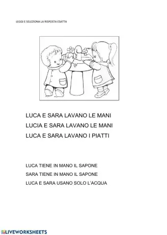 Scegli la frase giusta 1