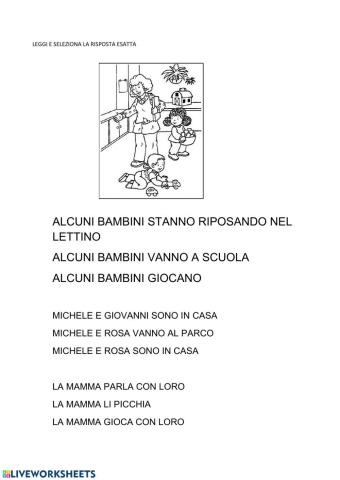 Scegli la frase giusta 2