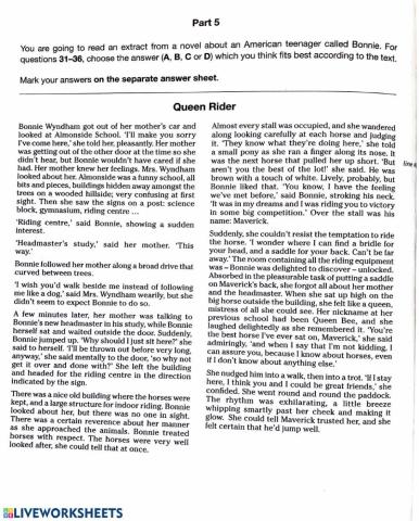 FCE Reading & Use of English part s 5-6