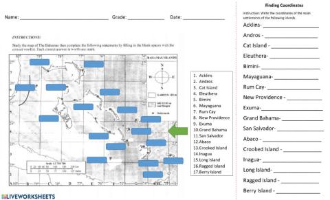 Label Island Of the Bahamas