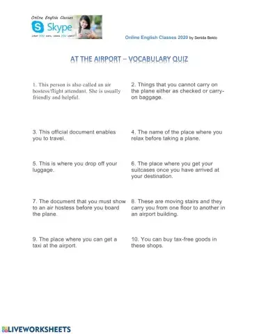 Air travel - quiz