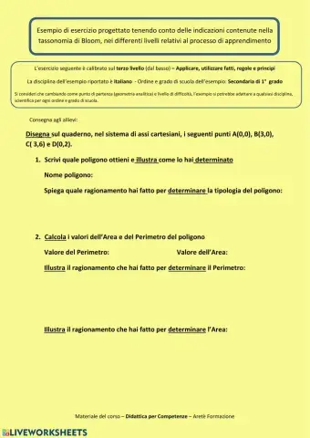 Disegna, illustra, determina e calcola (geometria analitica) cod.31