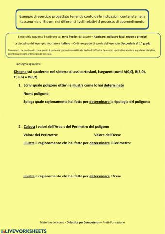 Disegna, illustra, determina e calcola (geometria analitica) cod.31