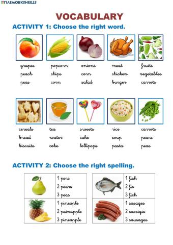 Food Vocabulary