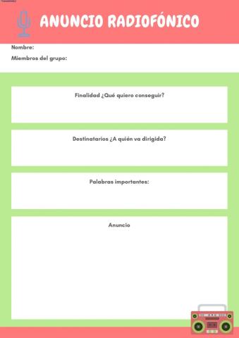 Anuncio de radio