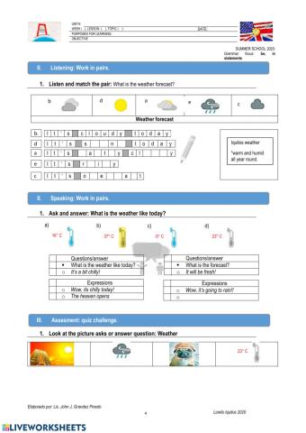What is the forecast?