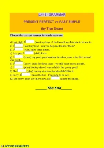 Present perfect vs. past simple