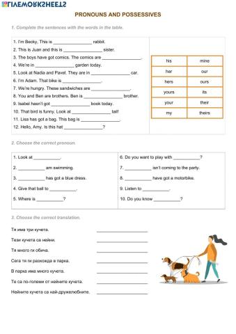 Pronouns and Possessives