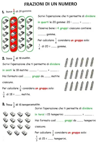 Frazioni di un numero