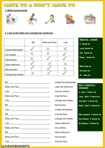 Have to x don-t have