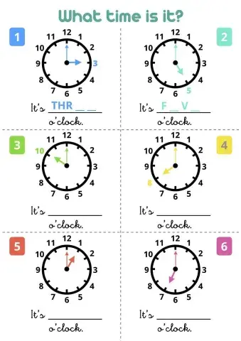 What time is it? - O'clock