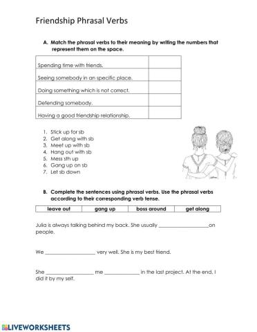 Friendship Phrasal Verbs