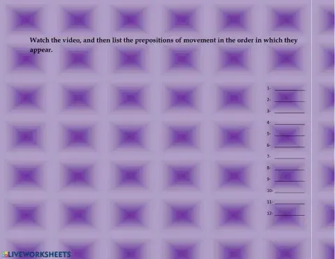 3AA - UNIT 4 - Prepositions of Movement