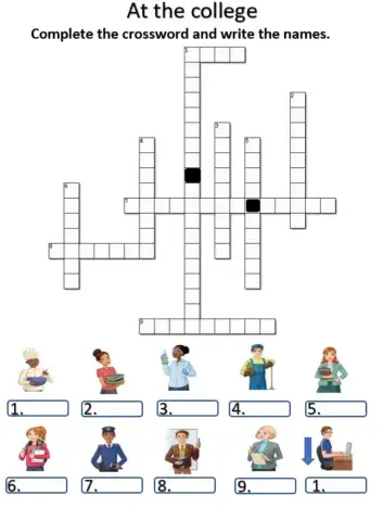At the college. Crossword2