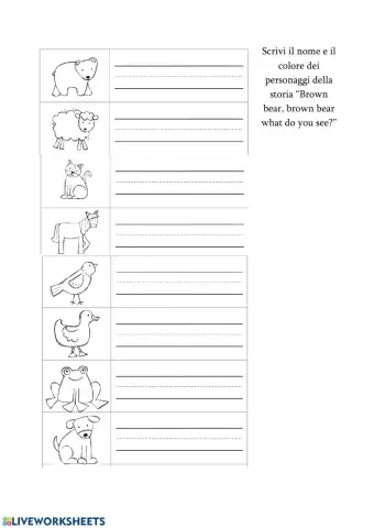 Brown Bear story writing