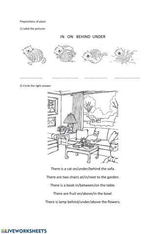Prepositions of place