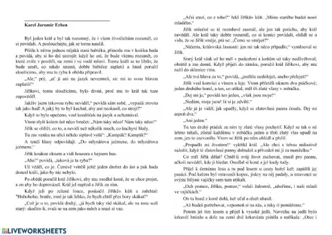 Práce s textem K.J.Erbena