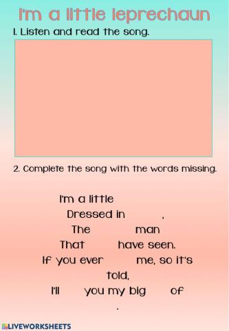 I'm a little leprechaun song