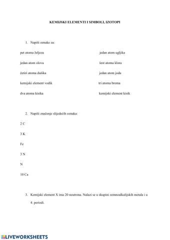 Građa atoma, izotopi