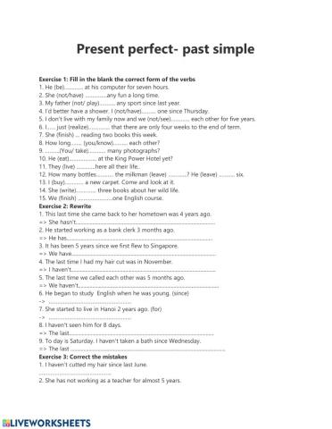 Present perfect