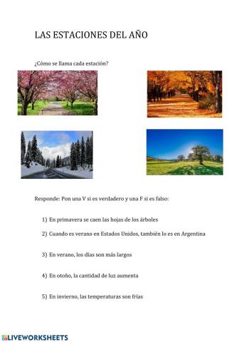 Las estaciones del año