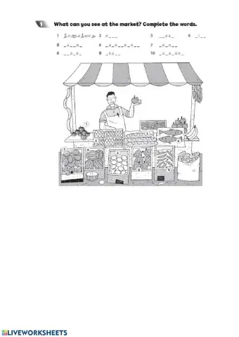 Fruits and vegetables