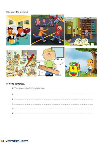 Where are the school objects