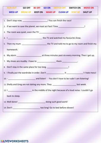 Phrasal verbs 4