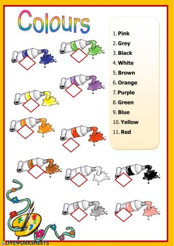 Match the colours and names