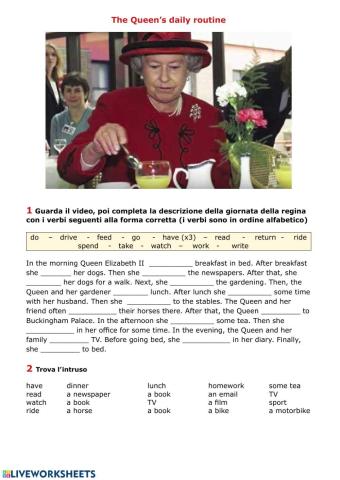 The Queen's daily routine