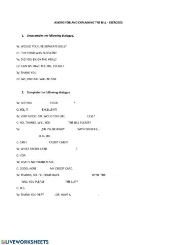 Restaurant - taking orders