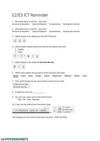 Entry 2 Functional Skill ICT
